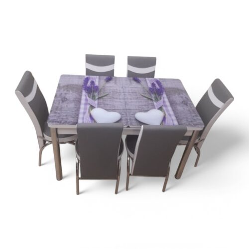 Set masă extensibilă cu 6 scaune: D6010