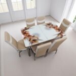 Set masă extensibilă cu 6 scaune: D6004 - imagine 2