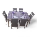 Set masă extensibilă cu 6 scaune: D6010