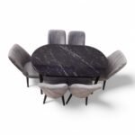 Set masă extensibilă  cu 6 scaune: MDF 302