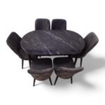 Set masă extensibilă  cu 6 scaune: MDF 303