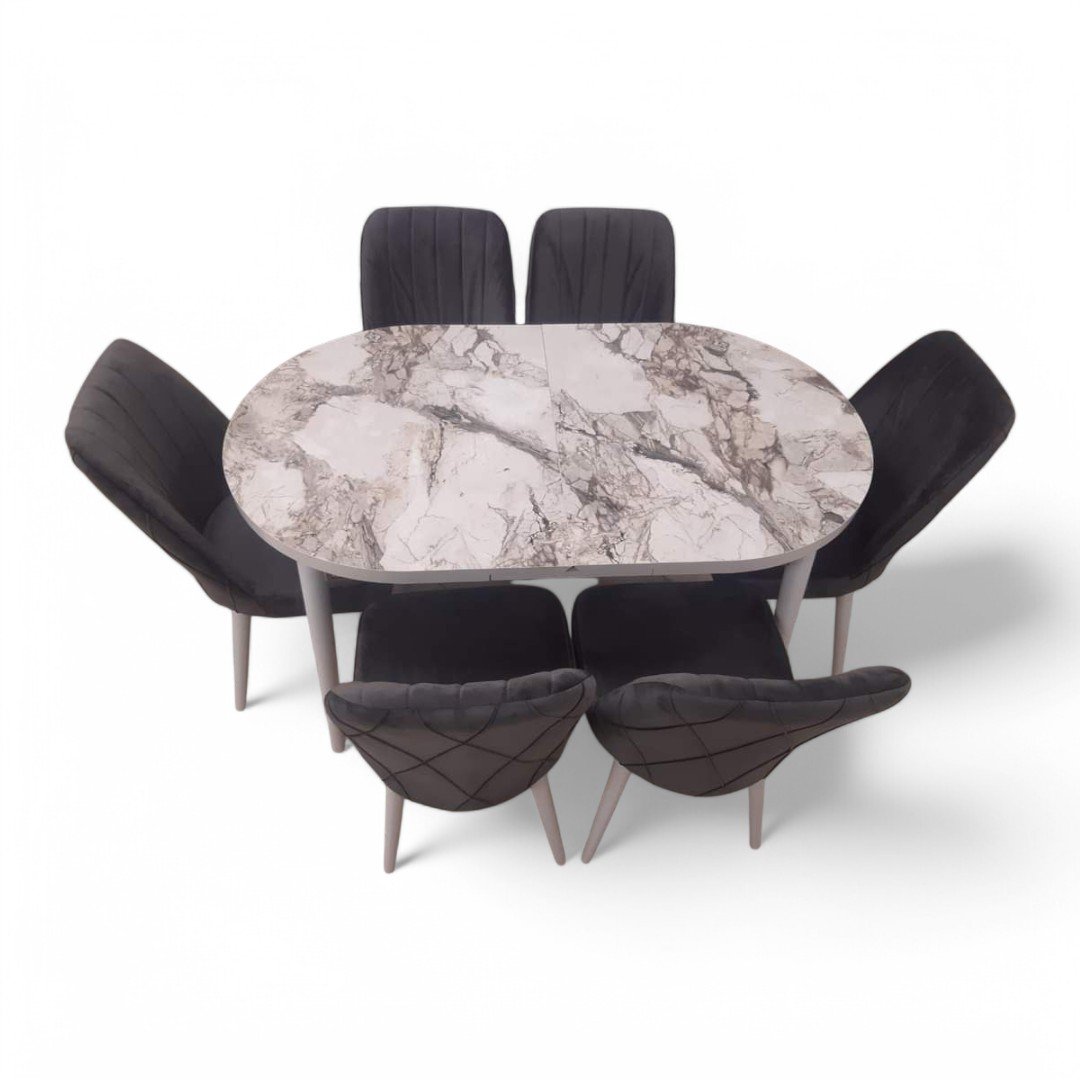 307-Photoroom.jpg Set masă extensibilă cu 6 scaune: MDF 307 - imagine 1