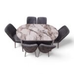 Set masă extensibilă cu 6 scaune: MDF 308