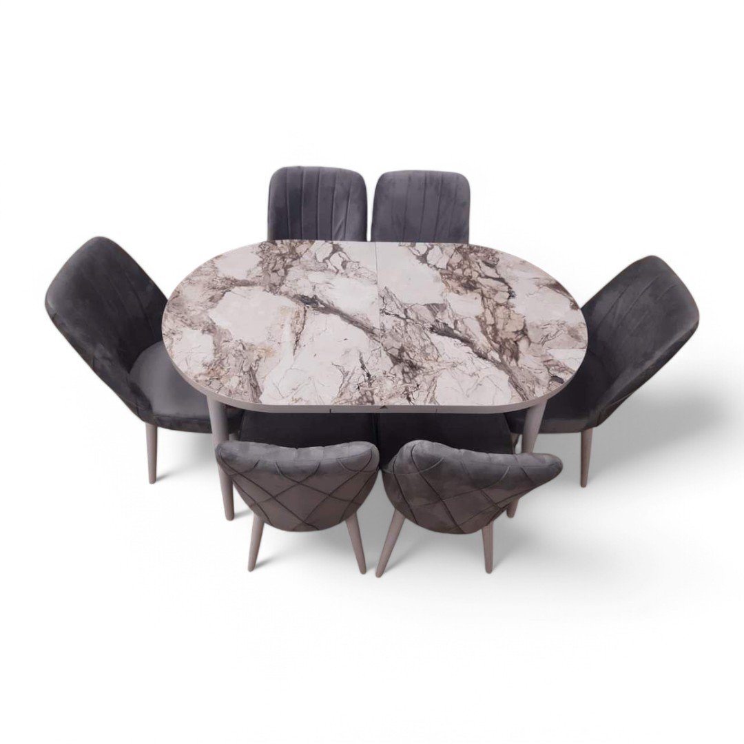 308-Photoroom.jpg Set masă extensibilă cu 6 scaune: MDF 308 - imagine 1