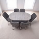 Set masă extensibilă  cu 6 scaune: MDF 309 - imagine 2