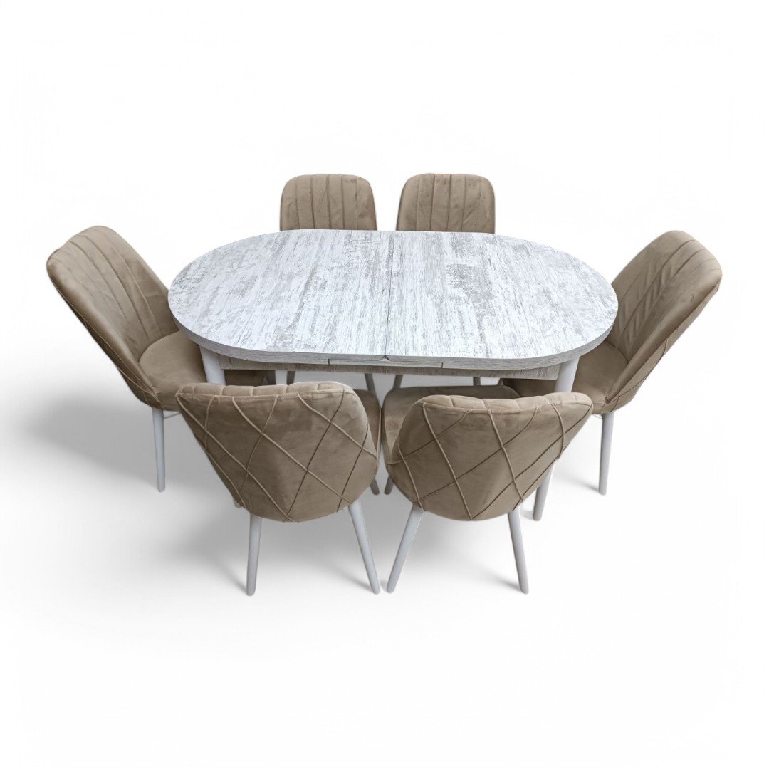 310-Photoroom.jpg Set masă extensibilă cu 6 scaune: MDF 310 - imagine 1