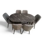 Set masă extensibilă  cu 6 scaune: MDF 312