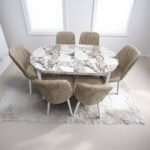 Set masă extensibilă  cu 6 scaune: MDF 316 - imagine 2