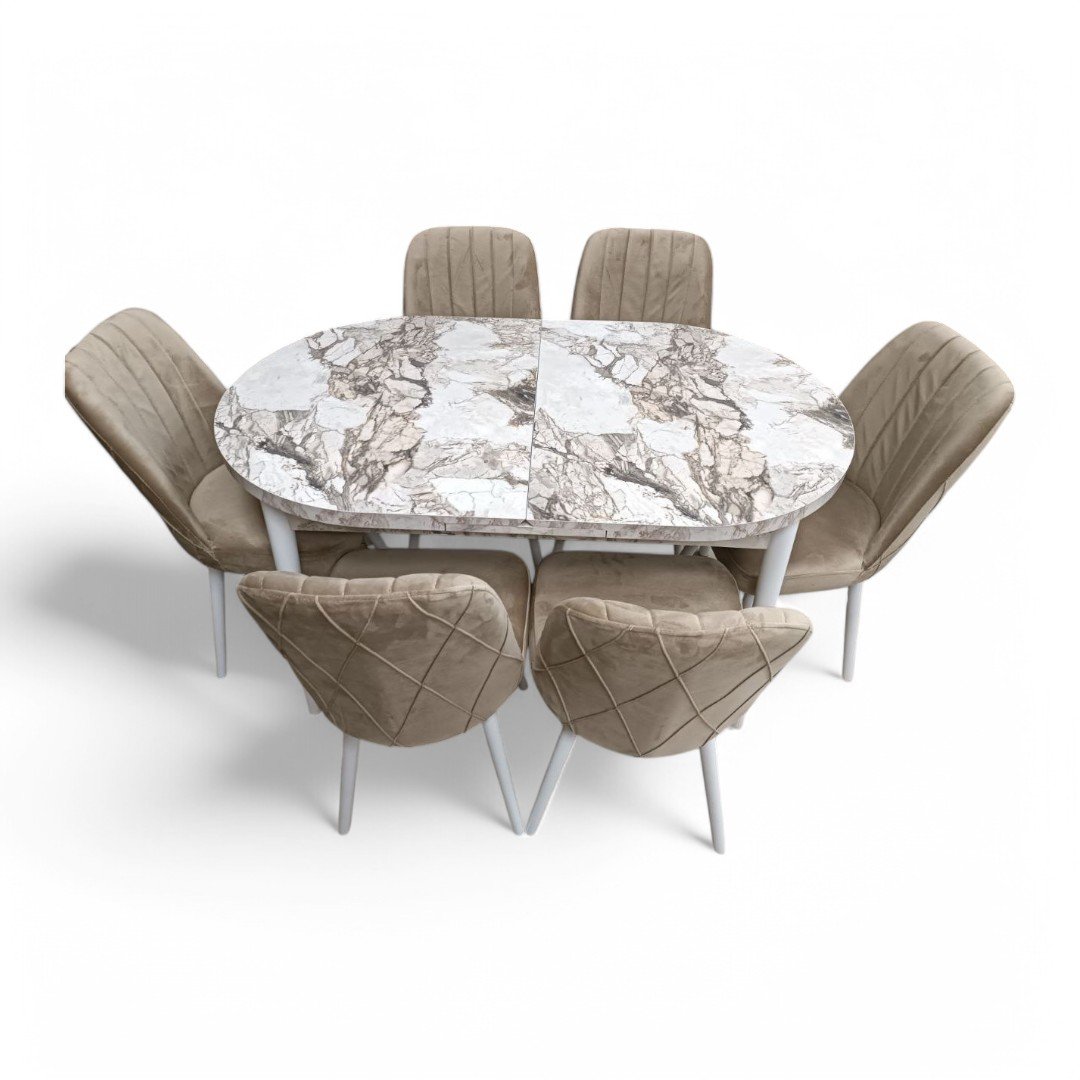 316-Photoroom.jpg Set masă extensibilă cu 6 scaune: MDF 316 - imagine 1