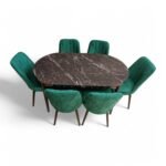 Set masă extensibilă  cu 6 scaune: MDF 319