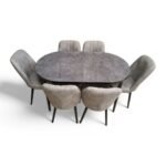 Set masă extensibilă  cu 6 scaune: MDF 320