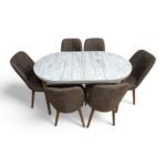 Set masă extensibilă cu 6 scaune: MDF 322