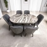 Set masă extensibilă  cu 6 scaune: MDF 325 - imagine 2