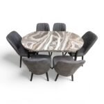 Set masă extensibilă  cu 6 scaune: MDF 325