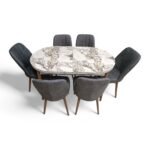 Set masă extensibilă  cu 6 scaune: MDF 327