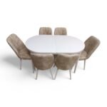 Set masă extensibilă  cu 6 scaune: MDF 330