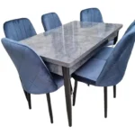 Set masă extensibilă cu 6 scaune MDF