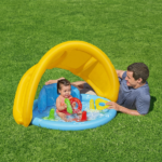 Bestway Piscină gonflabilă pentru copii cu baldachin „Scoica de mare” 52568BW - imagine 2