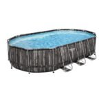 Bestway Piscină Power Steel Oval 5611RBW - imagine 3
