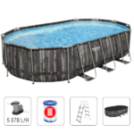 Bestway Piscină Power Steel Oval 5611RBW