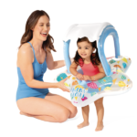 Cerc gonflabil cu decupaje pentru picioare și baldachin 56573 - imagine 7