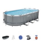 Bestway Piscină Power Steel Oval 56710BW - imagine 3