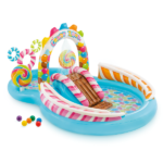 Centrul de joc gonflabil cu topogan si bazin 57149