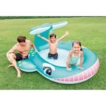 Piscină gonflabilă pentru copii cu jeturi de apă „Balena” 57440 - imagine 2