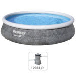 Bestway Piscină gonflabilă Fast Set cu pompă de filtrare 57445BW