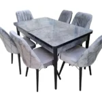 Set masă cu 6 scaune MDF