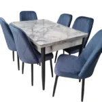 Set masă cu 6 scaune MDF