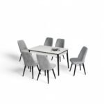 Set masă extensibilă cu 6 scaune: MDF 602