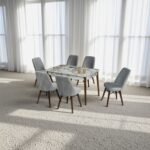 Set masă extensibilă  cu 6 scaune: MDF 605 - imagine 2