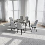 Set masă extensibilă  cu 6 scaune: MDF 610 - imagine 2