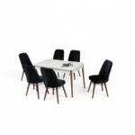 Set masă extensibilă cu 6 scaune: MDF 611