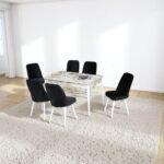 Set masă extensibilă cu 6 scaune: MDF 612 - imagine 2