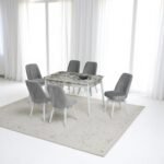 Set masă extensibilă cu 6 scaune: MDF 613 - imagine 2