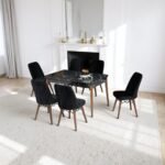 Set masă extensibilă  cu 6 scaune: MDF 616 - imagine 2