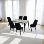 Set masă extensibilă  cu 6 scaune: MDF 619 - imagine 2