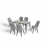 Set masă extensibilă cu 6 scaune: MDF 620