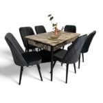 Set masă extensibilă cu 6 scaune: MDF 621