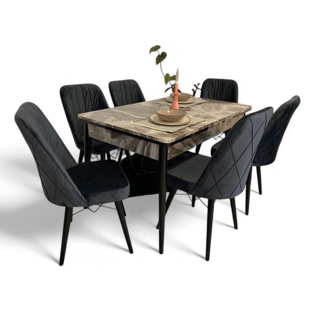 621-Photoroom.jpg Set masă extensibilă cu 6 scaune: MDF 621 - imagine 1