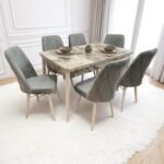 Set masă extensibilă  cu 6 scaune: MDF 622 - imagine 2