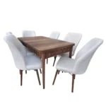 Set masă cu 6 scaune MDF