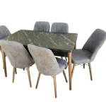 Set masă extensibilă cu 6 scaune MDF1