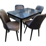 Set masă cu 4 scaune MDF