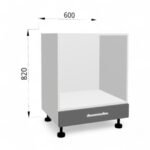 Dulap de bază pentru aragaz FOX 600mm - imagine 6