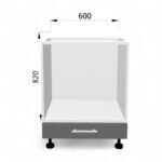 Dulap de bază pentru aragaz FOX 600mm - imagine 4