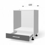 Dulap de bază pentru aragaz FOX 600mm - imagine 2