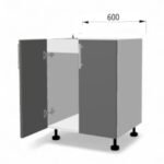 Dulap de bază pentru lavuar FOX 600mm - imagine 5